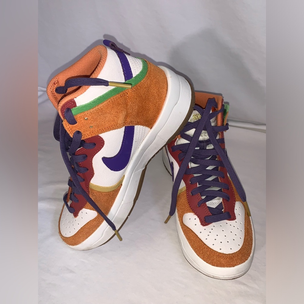 Nike Women's Orange and Purple Sneakers